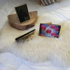 3 gold metal picture frames